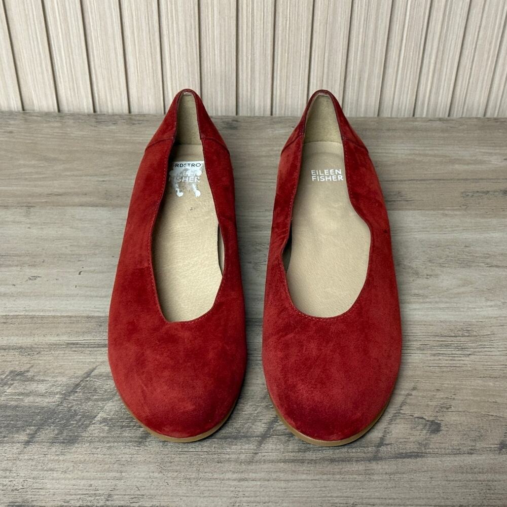 Eileen Fisher Una Hidden Wedge Ballet Flat in Red Cedar Size 9